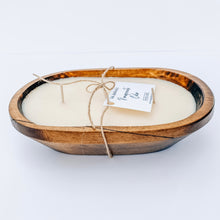 Load image into Gallery viewer, Mini Wooden Dough Bowl Candles